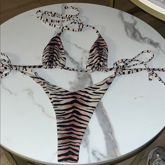 Zebra Print Bikini Set - Picture 3 of 5